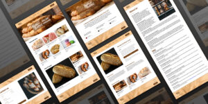 Website display for bakery